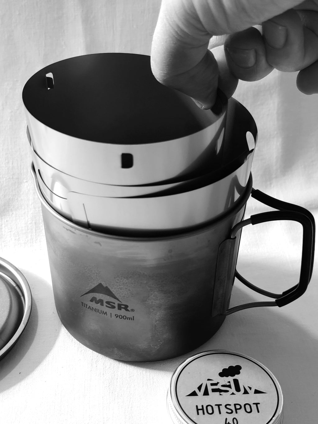 Vesuv Outdoors - Titanium Windshield for MSR Titan Kettle 900ml