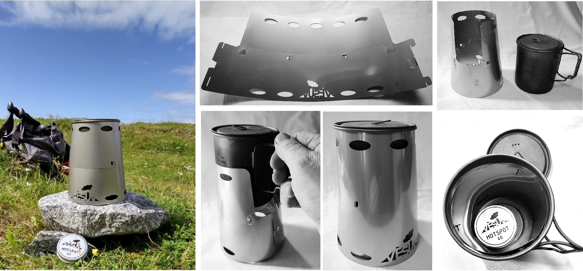 Vesuv Outdoors - Titanium Windshield for Toaks 750 Pot